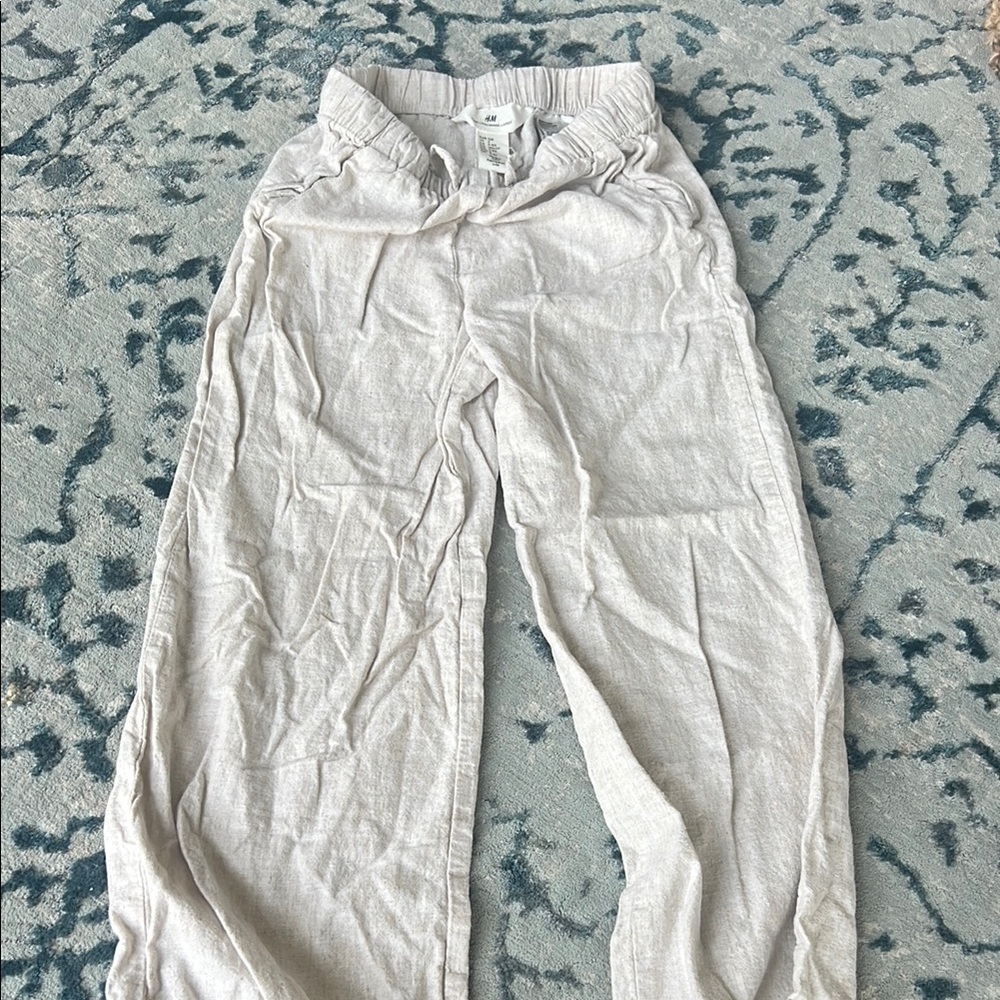 H&M Tan Joggers Relaxed Fit Sweatpants